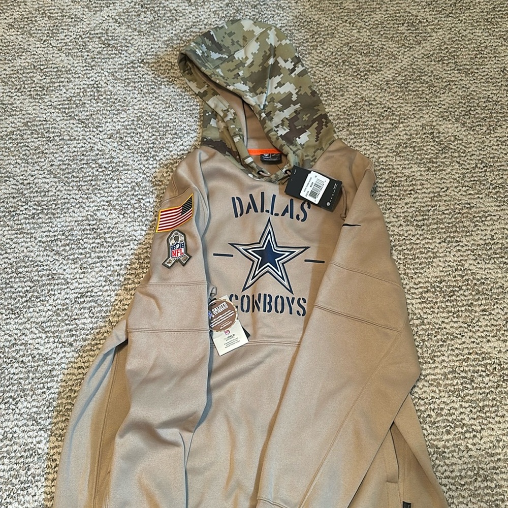 Nike authentic salute to service Dallas cowboys men’s hoodie